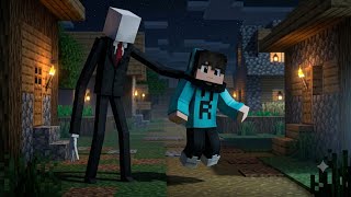 SLENDER MAN IN MINECRAFT VILLAGE | HORROR SLENDER MAN screenshot 4