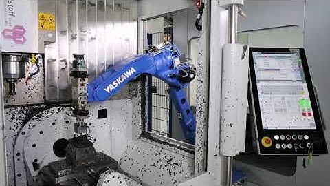 Autoline Loading and unloading system for machine tools with MOTOMAN MH24 robot
