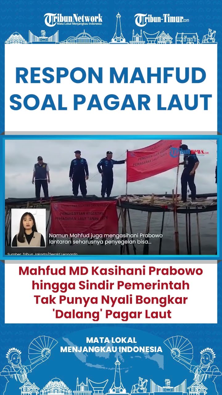 SHORT Soroti Soal Pagat Laut Misterius di Laut Bekasi, Mahfud MD Sindir Pemerintah Tak Bernyali!