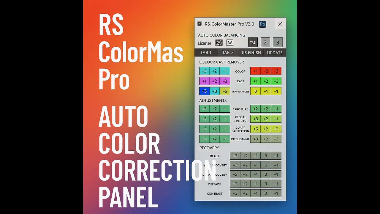Color Master Auto RS ColorMaster Pro || Auto Color Correction Panel || Photoshop Plugin ...