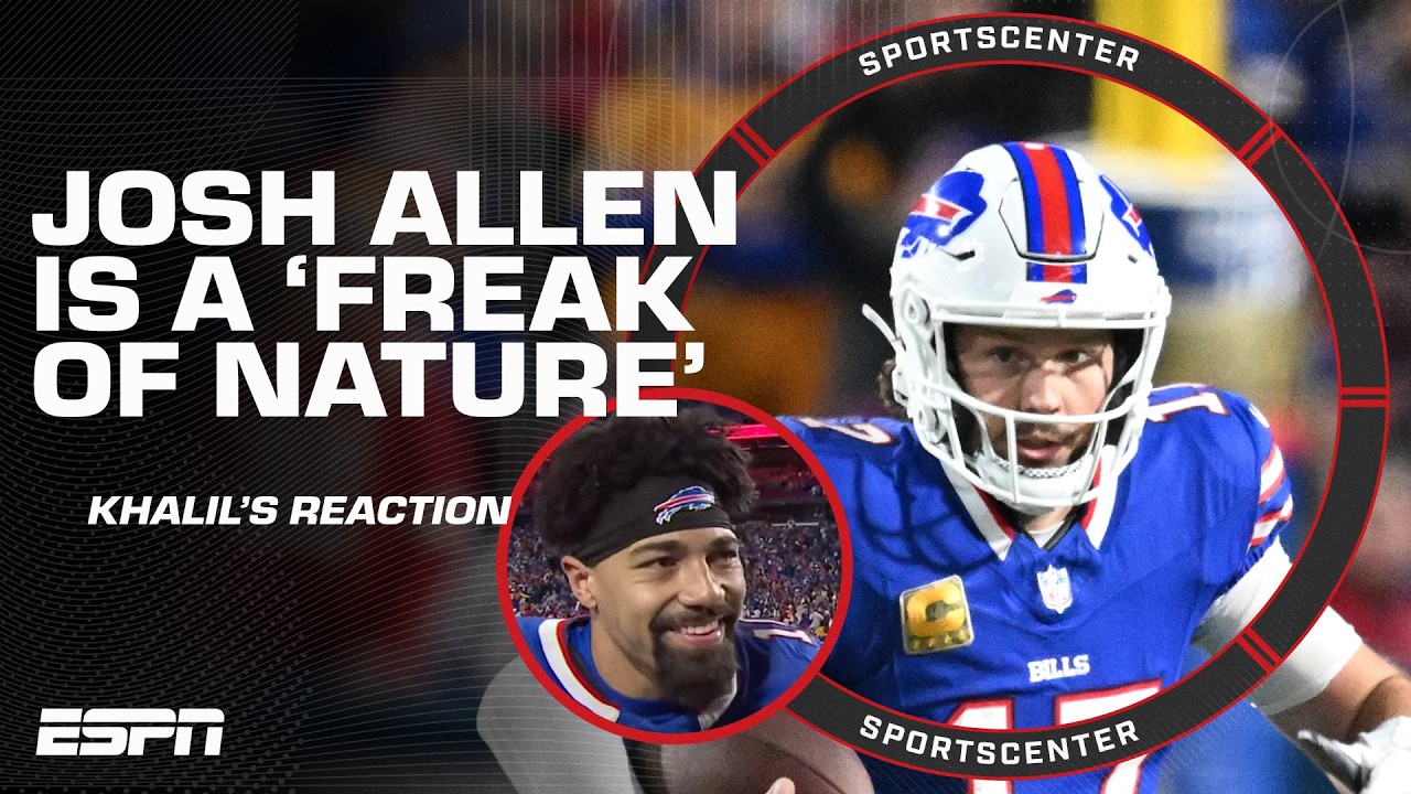 'Josh Allen is a FREAK OF NATURE' 🗣️ Khalil Shakir on run in Bills' win vs. Chiefs 🔥 | SportsCenter