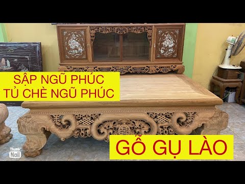 Video Combo SẬP GỤ TỦ CHÈ Chạm Ngũ Phúc-Gỗ Gụ Lào |ĐỒ GỖ... - youtube