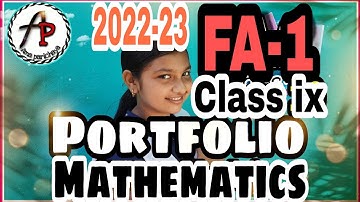 FA-1 ॥ 2022-23 ॥ Mathematics ॥ class ix ॥ portfolio ॥ copyright ossta ॥ subject enrichment activity