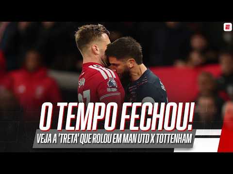 O CLIMA ESQUENTOU! VEJA A BRIGA GENERALIZADA ENTRE MANCHESTER UNITED E TOTTENHAM!!!
