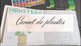 Carnet d'entretien de mes plantes | Aquarelle | Dessin | Plantes