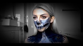 Glam Glitter Skull Mask - Halloween Makeup Tutorial