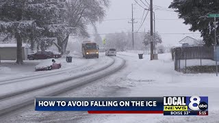 How to avoid slipping and falling on the ice