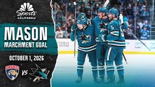Mason Marchment scores Sharks' first goal of 2026-27 season | NBC Sports CA