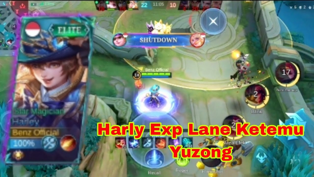 Harley Exp Lane Bentrok Sama Yuzong | Gameplay Harley 