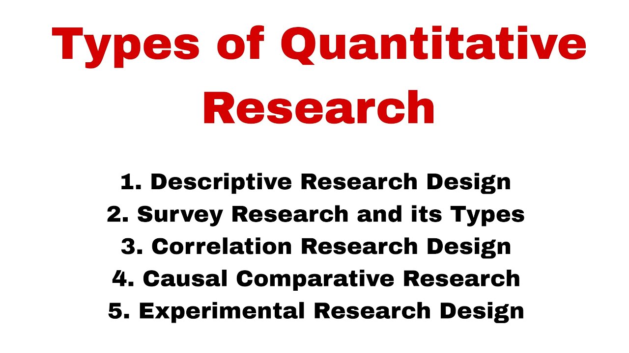 quantitative research list