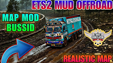 #bussid Ets2 Mud Offroad Map Mod in Bus Simulator indonesia 😍  How To Add Offroad Map Mod for bussid