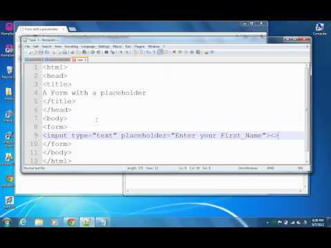 HTML5: Placeholder in a input text