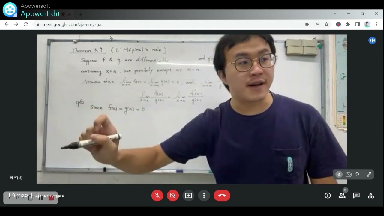 Topic 3.5 (Part 3) Cauchy's Mean Value Theorem & L'Hospital's Rule