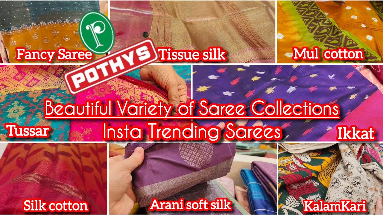 Pothys Beautiful Variety of Saree Collections❤️|Insta Trending Sarees|Saree Lovers|kovai|Samu Times
