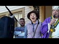 King Sal, monarch of Orleans Avenue Endymion blowout bash, abides over his subjects
