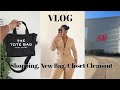 VLOG | COME SHOPPING W/ME + NEW BAG + CLOSET CLEANOUT &amp; VEGANIZING SALMON RICE TIKTOK BOWL