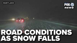 Road conditions: Mobile Trak from Annapolis to Towson as a winter storm rolls in