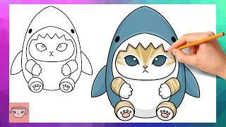 How To Draw Mofusand Shark | Easy Drawing Tutorial