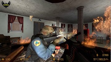 ZOMBIE ESCAPE ROUND ON COUNTER-STRIKE: SOURCE, MAP: ZE_SHAUN_OF_THE _DEAD, CSS