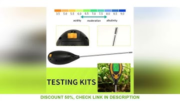 Soil PH Meter Soil Tester, 4 In 1 Soil Test Kit, PH Moisture Temperature Light Water Tester And Moni