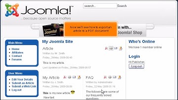 Joomla!: How to Print or Export an Article to PDF