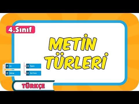 Metin Türleri 📙 4.Sınıf Türkçe #2024