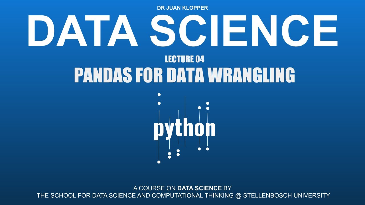 Pandas for data wrangling - Video Lecture 04 - YouTube