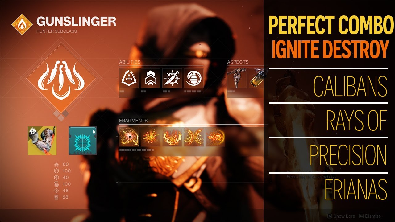 Ultimate ignition Hunter build! Caliban's hand Rays of precision Exotic