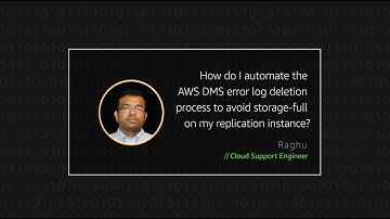 How do I automate the AWS DMS error log deletion to avoid storage-full on my replication instance?