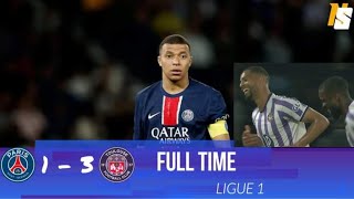 Highlights : PSG 1-3 Toulouse in Ligue 1Bitter farewell for kylian mbappé