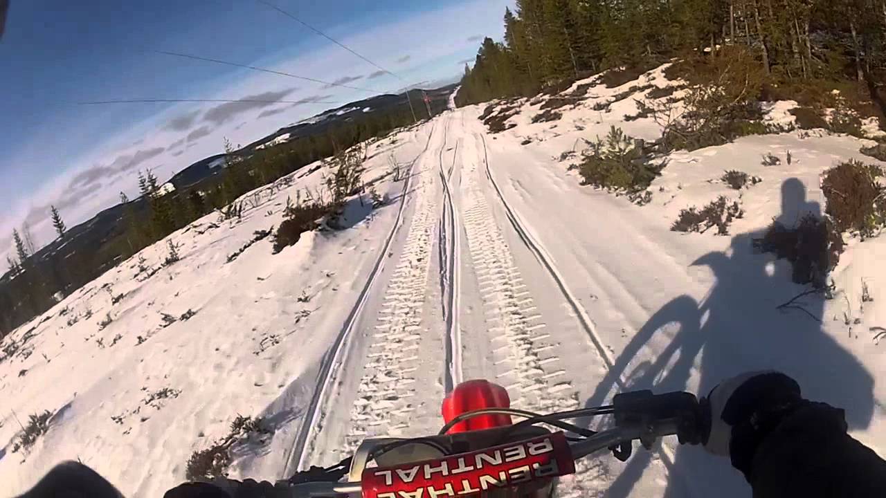 CRF450 DRZ400 sled tracks. YouTube