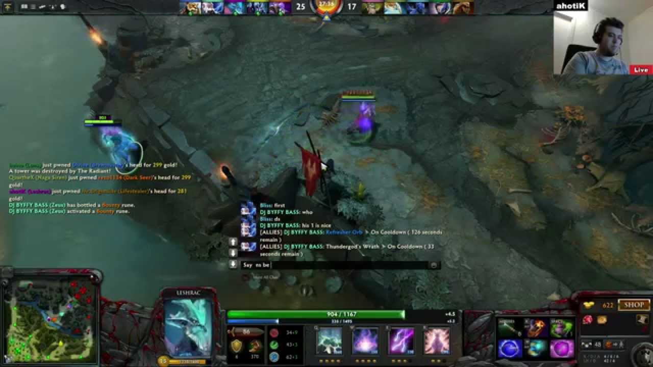 Dota2 -  ahotiK plays All- Hero Challenge with Leshrac