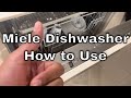 Miele Dishwasher - How to Use (Model G3472SCVi )