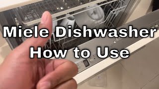 Miele Dishwasher - How to Use (Model G3472SCVi )
