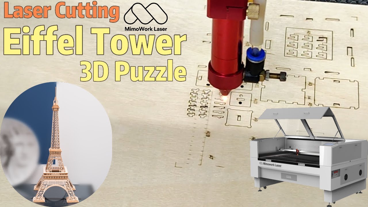 3D Basswood Puzzle Eiffel Tower Model｜Laser Cutting American Basswood