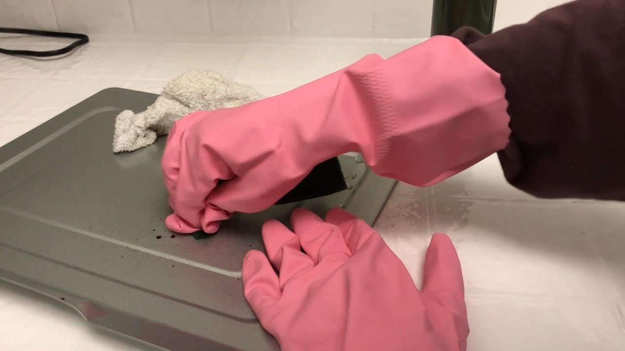 Cleaning Toaster Oven Tray ASMR