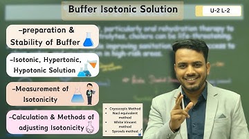 Buffer isotonic solution | Measurement of Tonicity | Method of adjusting tonicity #buffersolution
