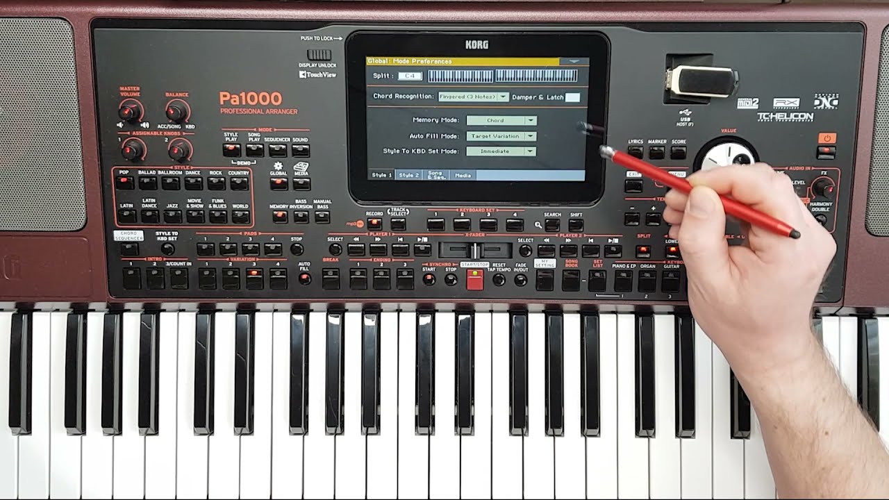 РЕГИСТРАЦИОННАЯ ПАМЯТЬ KORG PA1000 \ SONG BOOK и SET LIST
