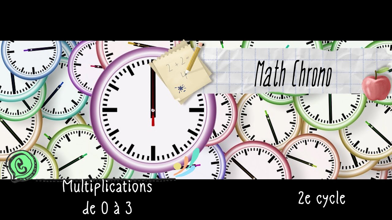 Math chrono Multiplications de 0 à 3 YouTube