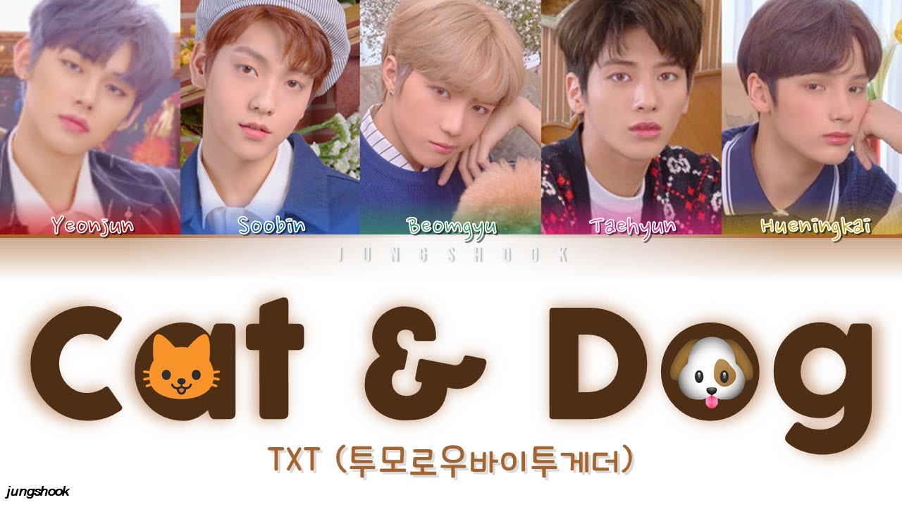 TXT (투모로우바이투게더) Cat & Dog [HanRomEng가사 Color Coded Lyrics] YouTube
