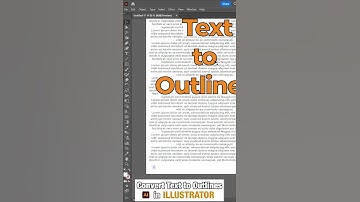 Convert Text to Outlines in Illustrator | #shorts