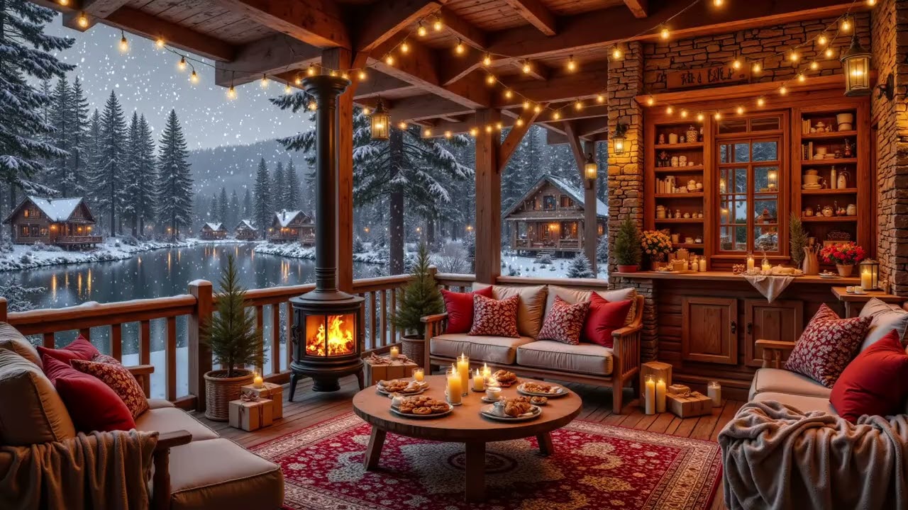Winter Coffee Shop Ambience ❄ Smooth Jazz Instrumental Music for Relaxing, Working & Stress Relief