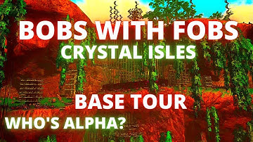 Ark Floating Islands | Base tour | Crystal isles | ARK PVP | ark base design