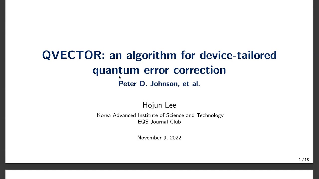 QVECTOR: an algorithm for device-tailored quantum error correction