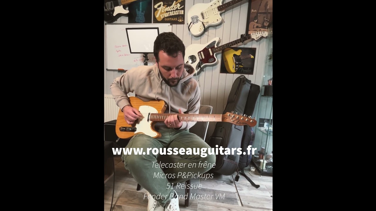Manu découvre sa Rousseau Guitars #telecaster #guitarbuilder #guitarpickups #rousseauguitars