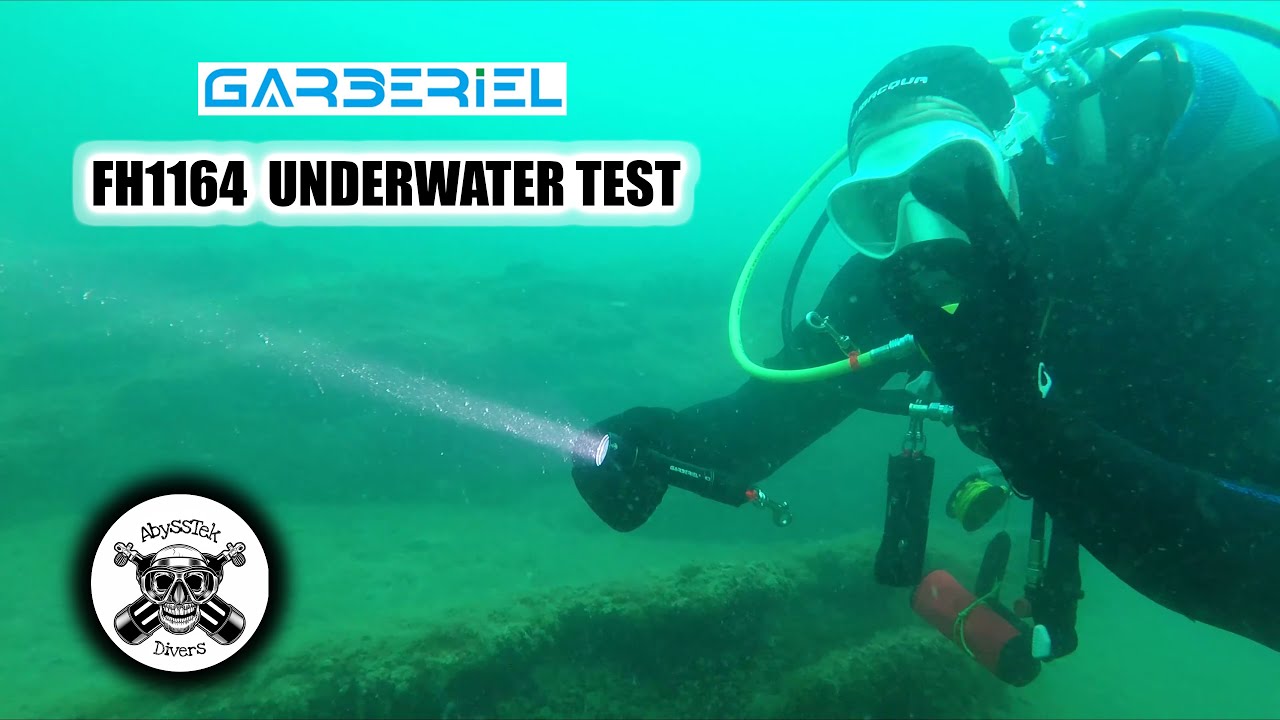 GARBERIEL MODEL FH1164 DIVE LIGHT UNDERWATER TEST