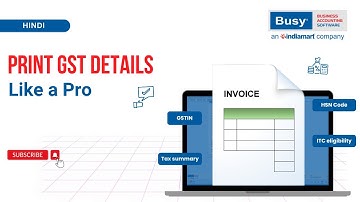 Print Essential GST Details Info on Invoices in BUSY ✅ Stay GST Compliant & Professional (Hindi)