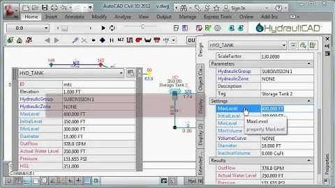 TANKS - Hydraulic Tank Node Objects of HydrauliCAD inside of AutoCAD