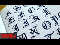 Gothic Calligraphy Blackletter Calligraphy Old English Alphabets from a to z