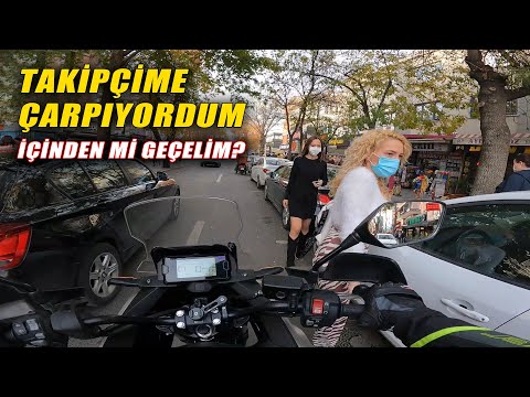 Takipçime Çarpıyordum | Herkes yolda yürüyor | Eğlenceli motovlog | Kolaçan Trafik günlüğü 47